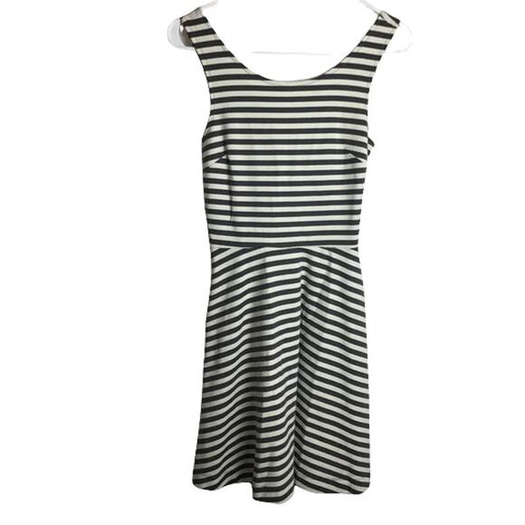 American Eagle Dress Womens 2 Blue Mini Striped Open Back Sleeveless Stretch - Picture 2 of 7